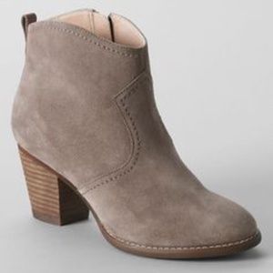 Land's End Harris Booties Taupe Suede